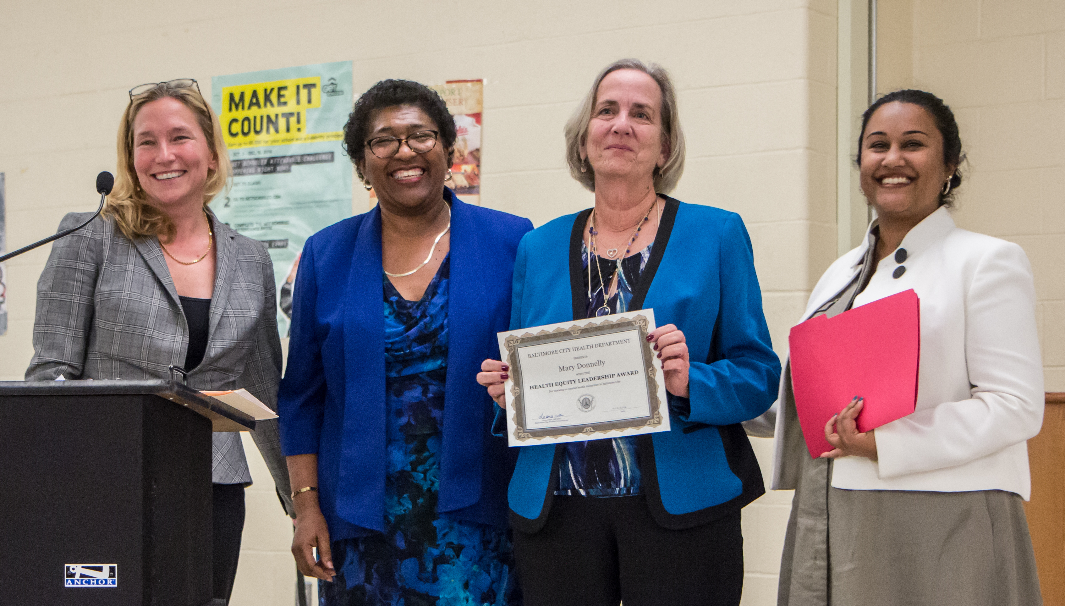 Mary Donnelly, recipient of the Health Equity Leadership Award